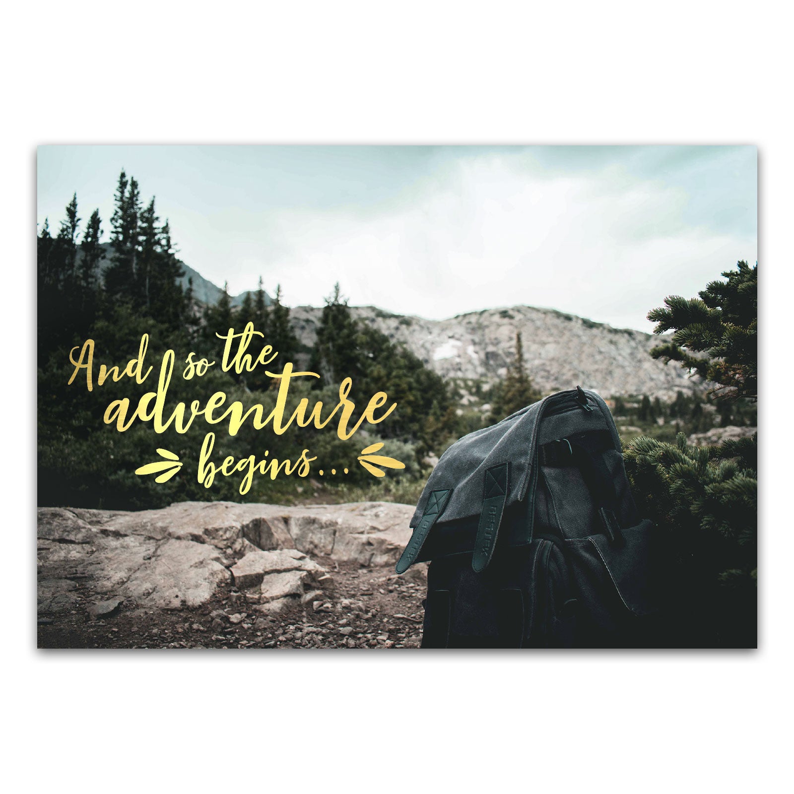 Postkarte "And so the adventure begins..."