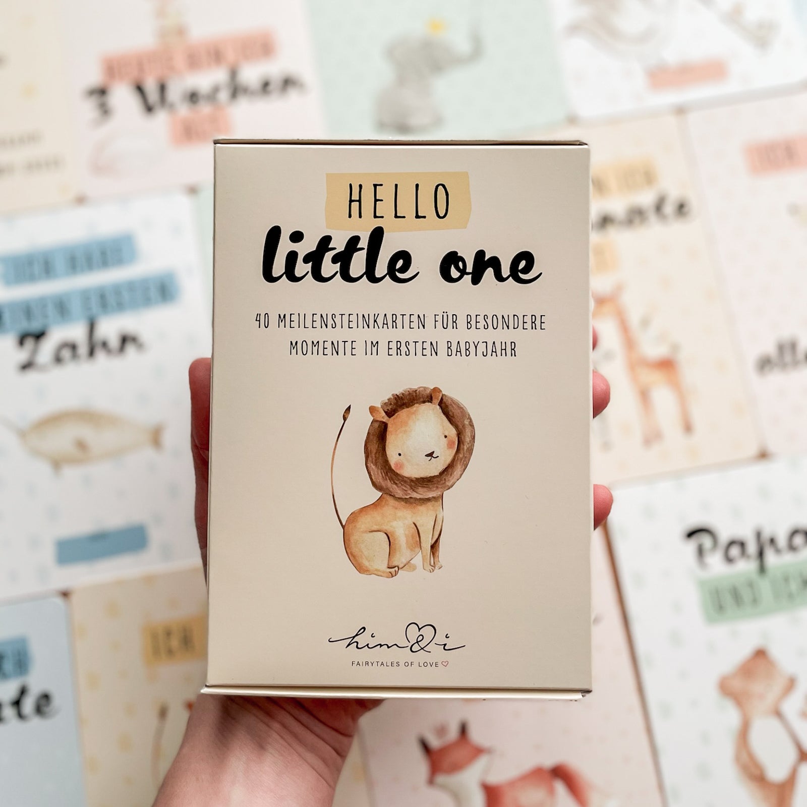 Baby Meilensteinkarten - Hello little one!