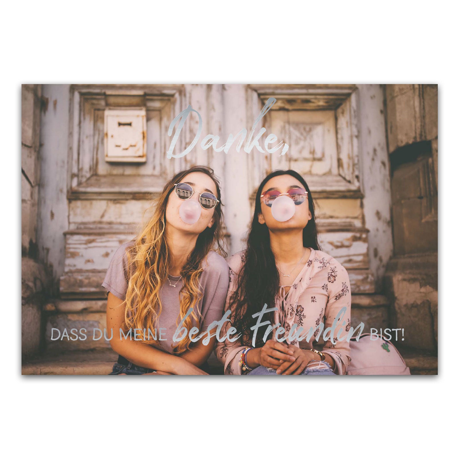 Postkarte "Danke, dass du meine beste Freundin bist!"