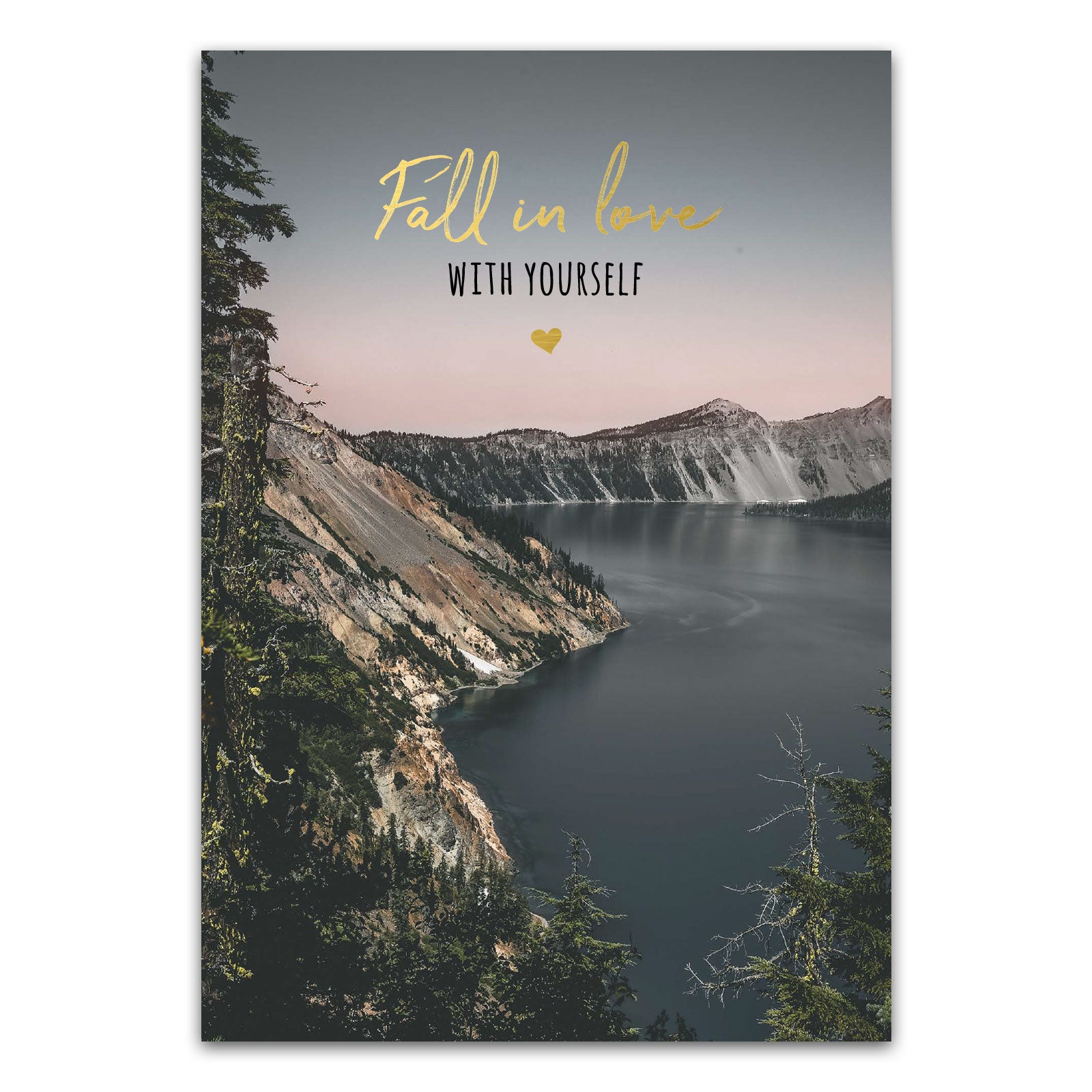 Postkarte "Fall in love with yourself"