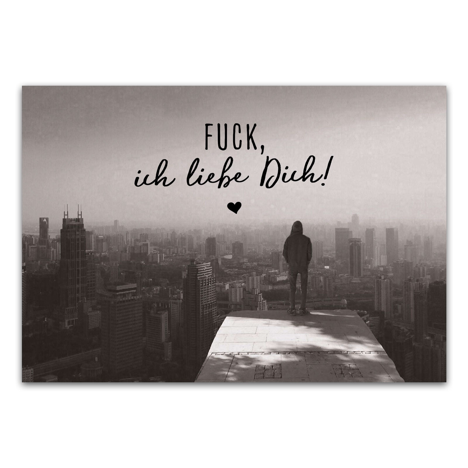 Postkarte "Fuck, ich liebe Dich!"