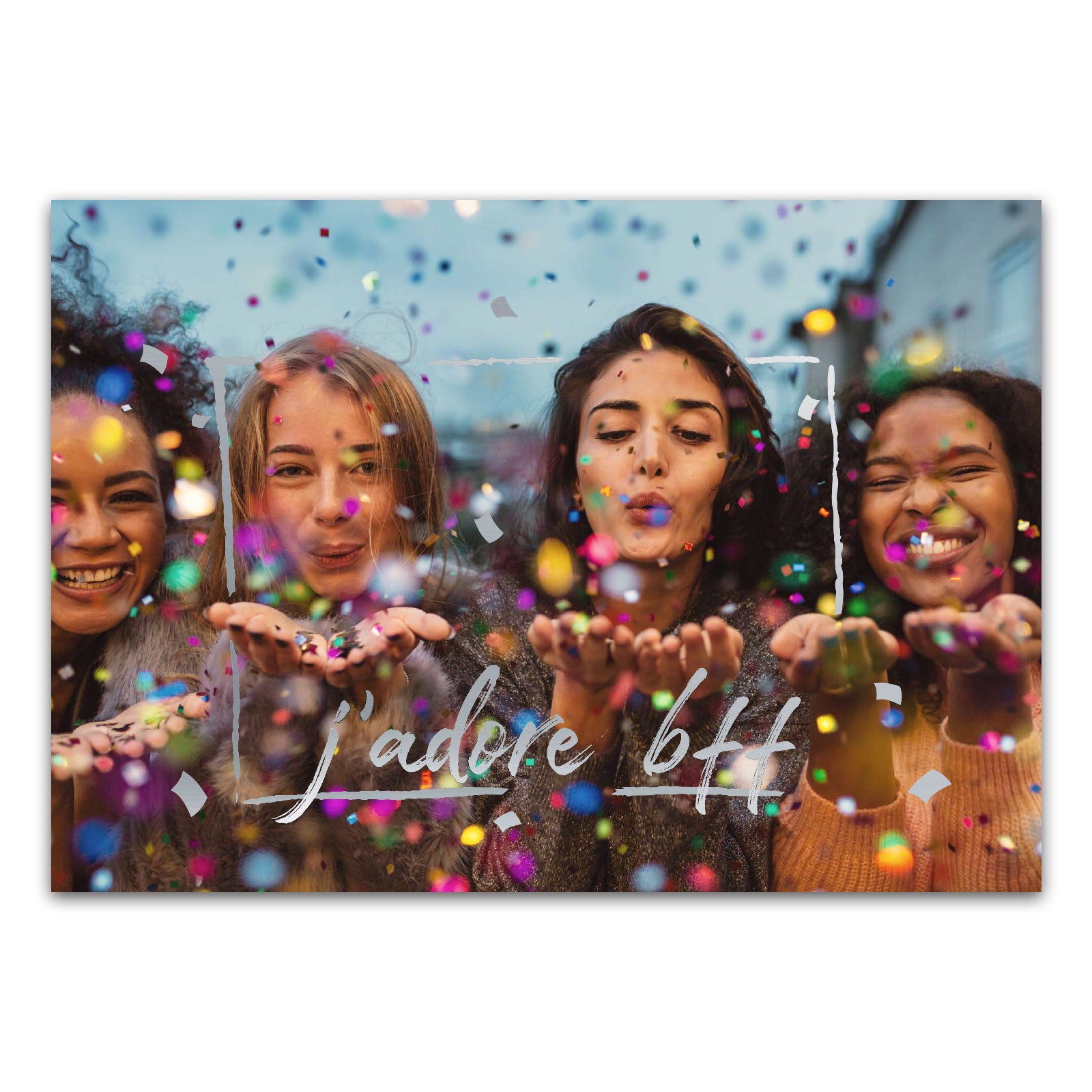 Postkarte "j'adore bff"