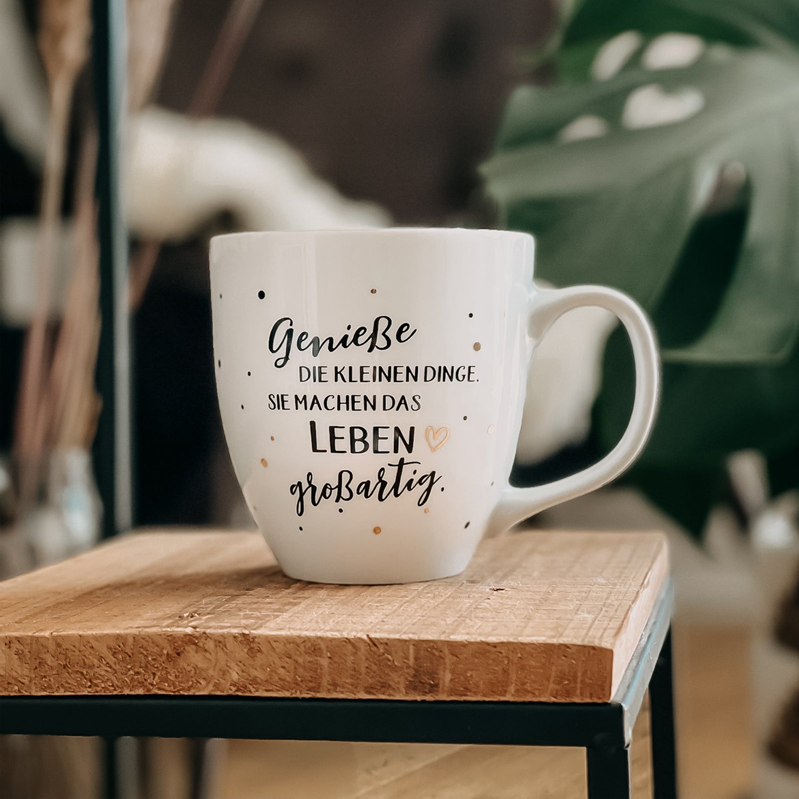 Jumbotasse "Genieße die kleinen Dinge. Sie machen das Leben großartig"