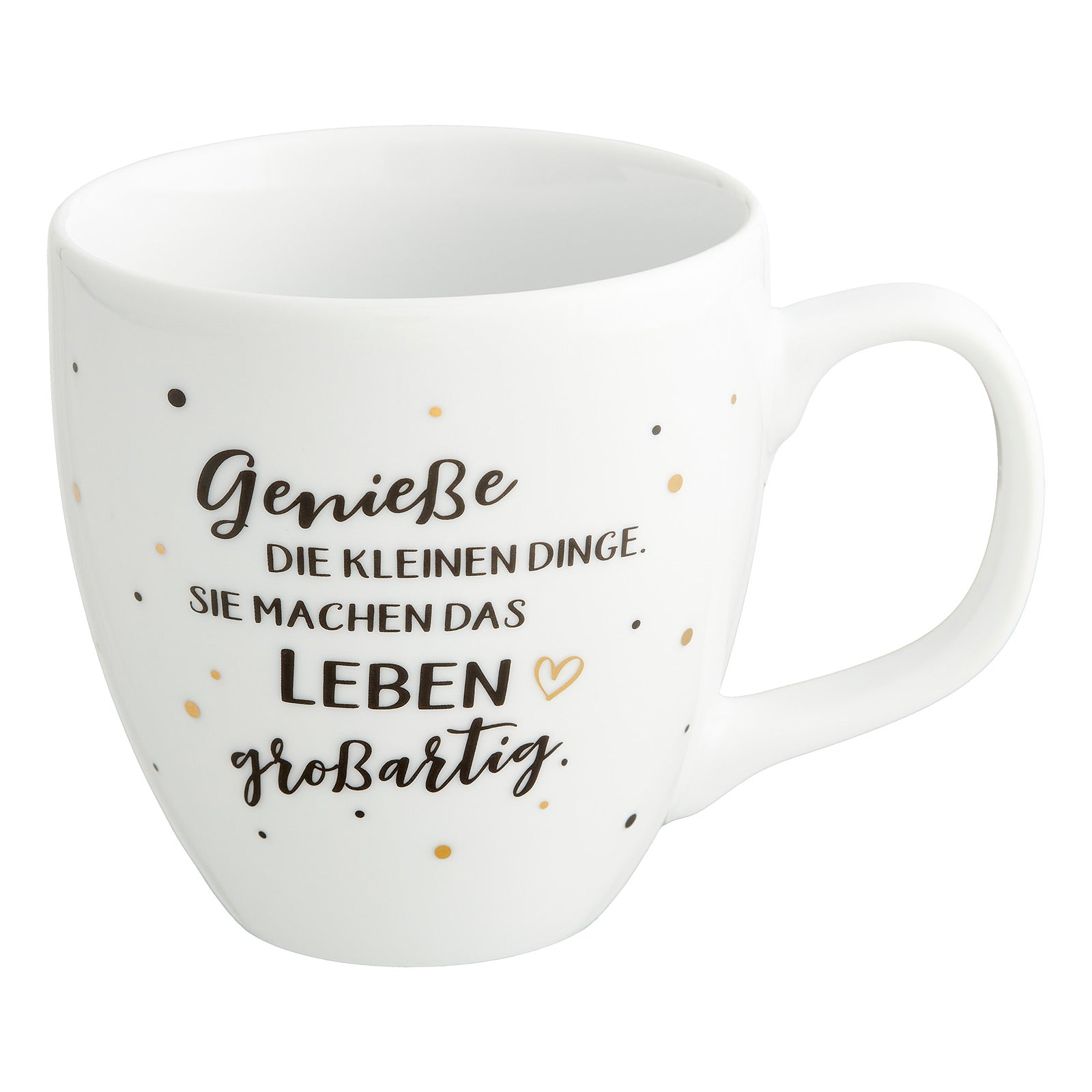 Jumbotasse "Genieße die kleinen Dinge. Sie machen das Leben großartig"