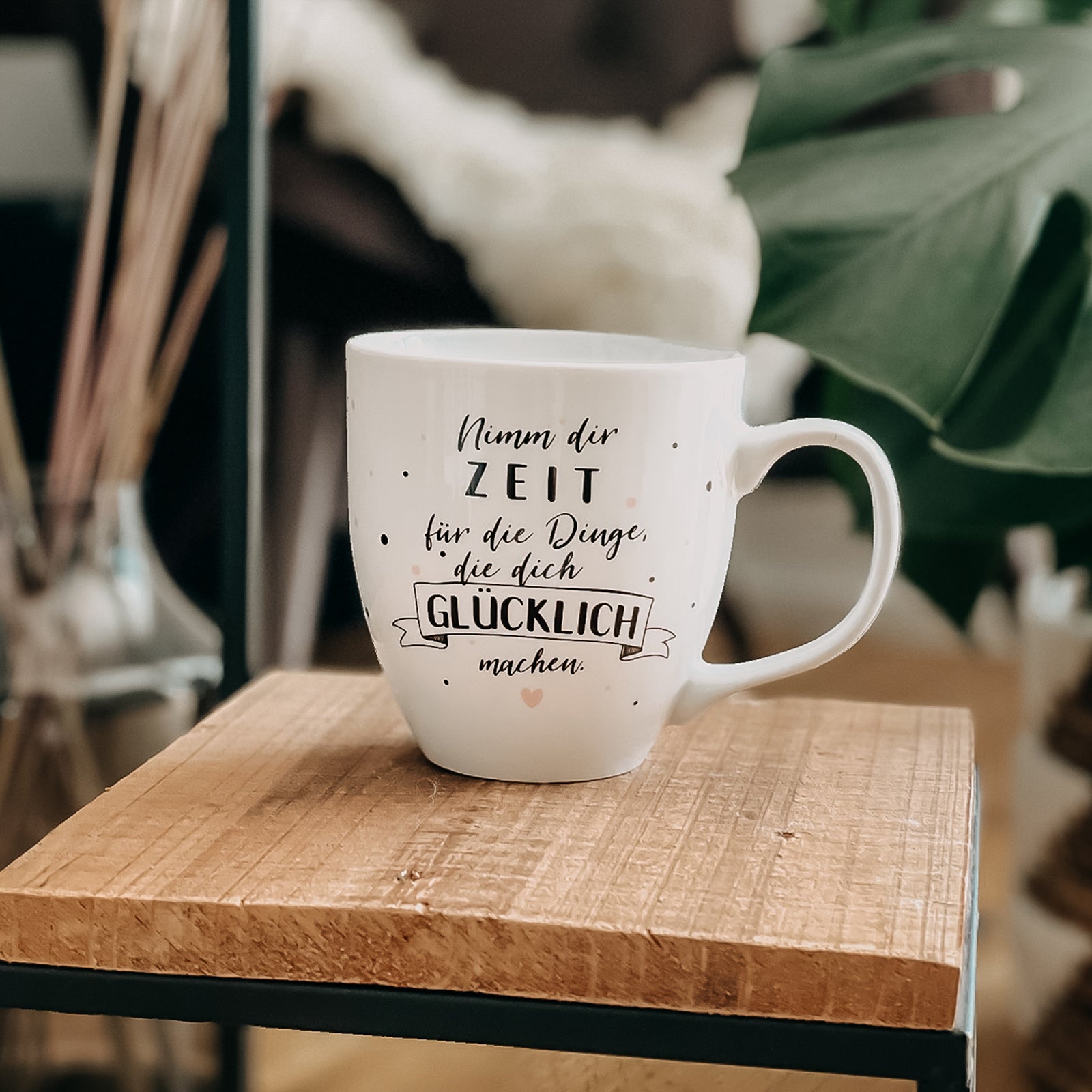 Jumbotasse "Nimm dir Zeit für die Dinge, die dich glücklich machen"