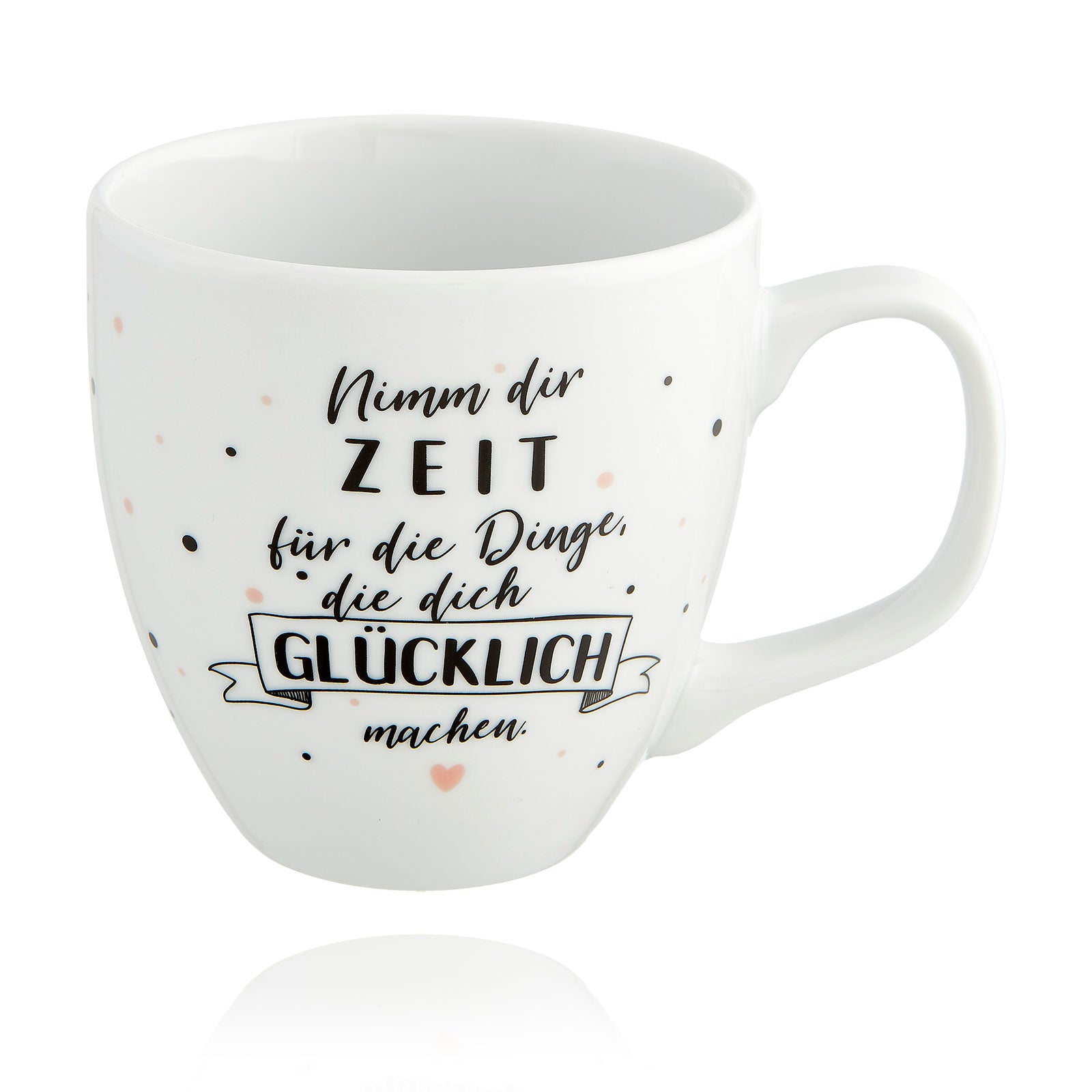 Jumbotasse "Nimm dir Zeit für die Dinge, die dich glücklich machen"