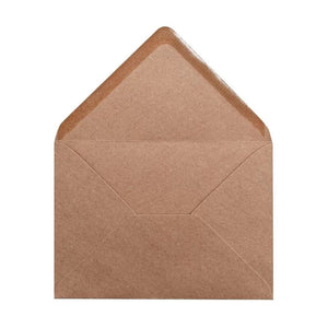 Kraftpapier Umschlag für Postkarten und Grußkarten im Vintage-Look