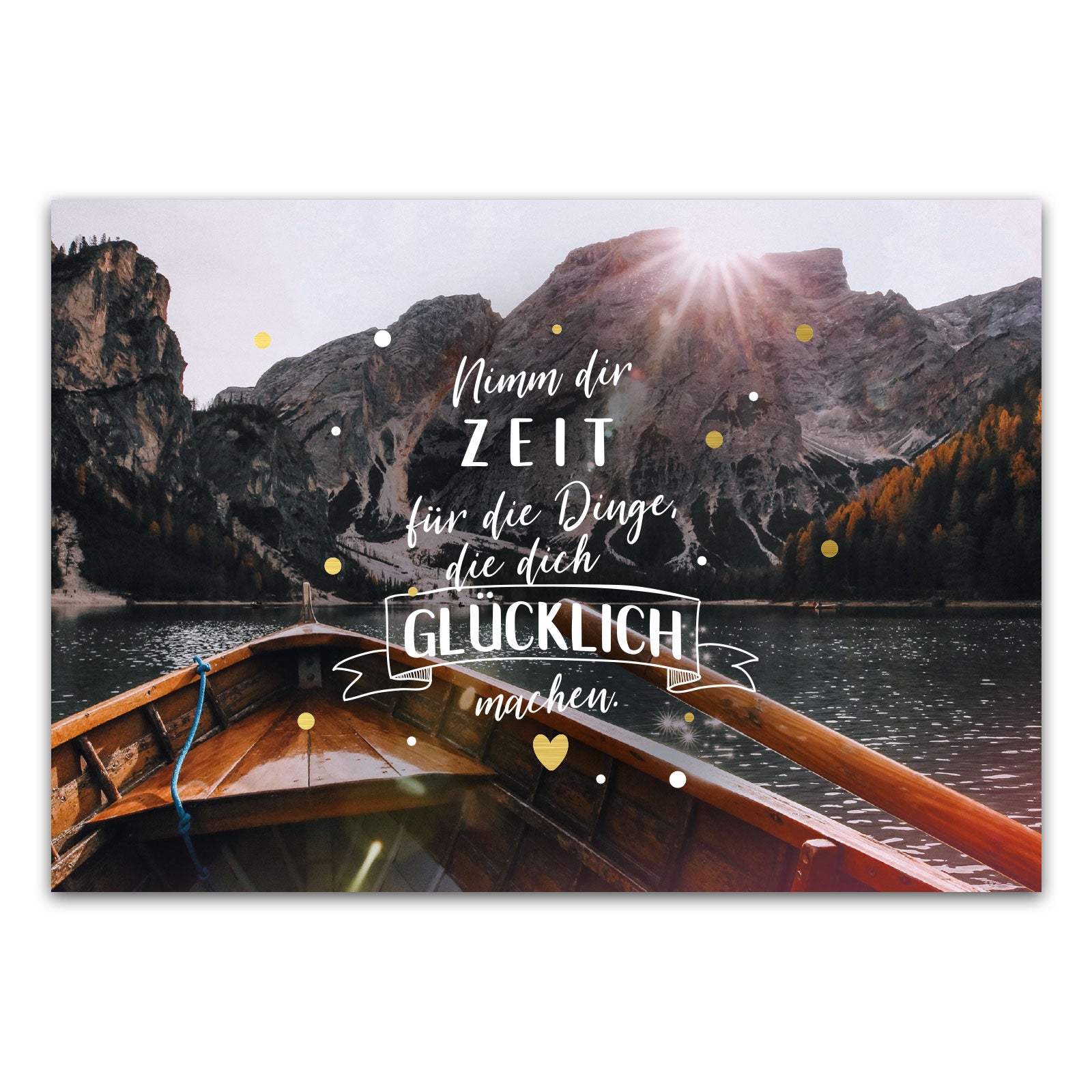 Postkarte "Nimm dir Zeit für die Dinge, die dich glücklich machen