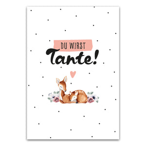 Postkarte "Du wirst Tante"