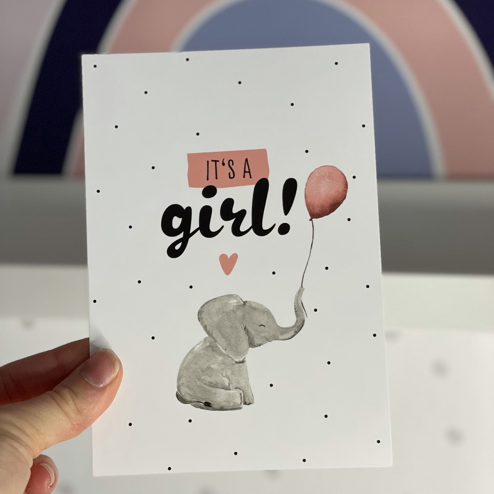 Postkarte "It's a girl!"