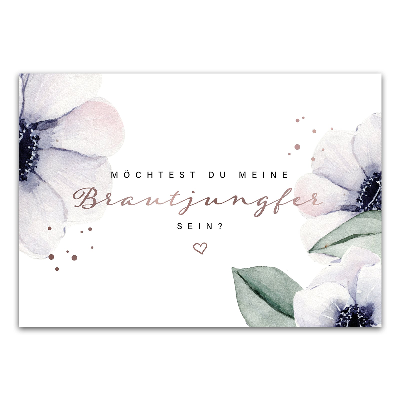 Postkarte "Möchtest Du meine Brautjungfer sein?"