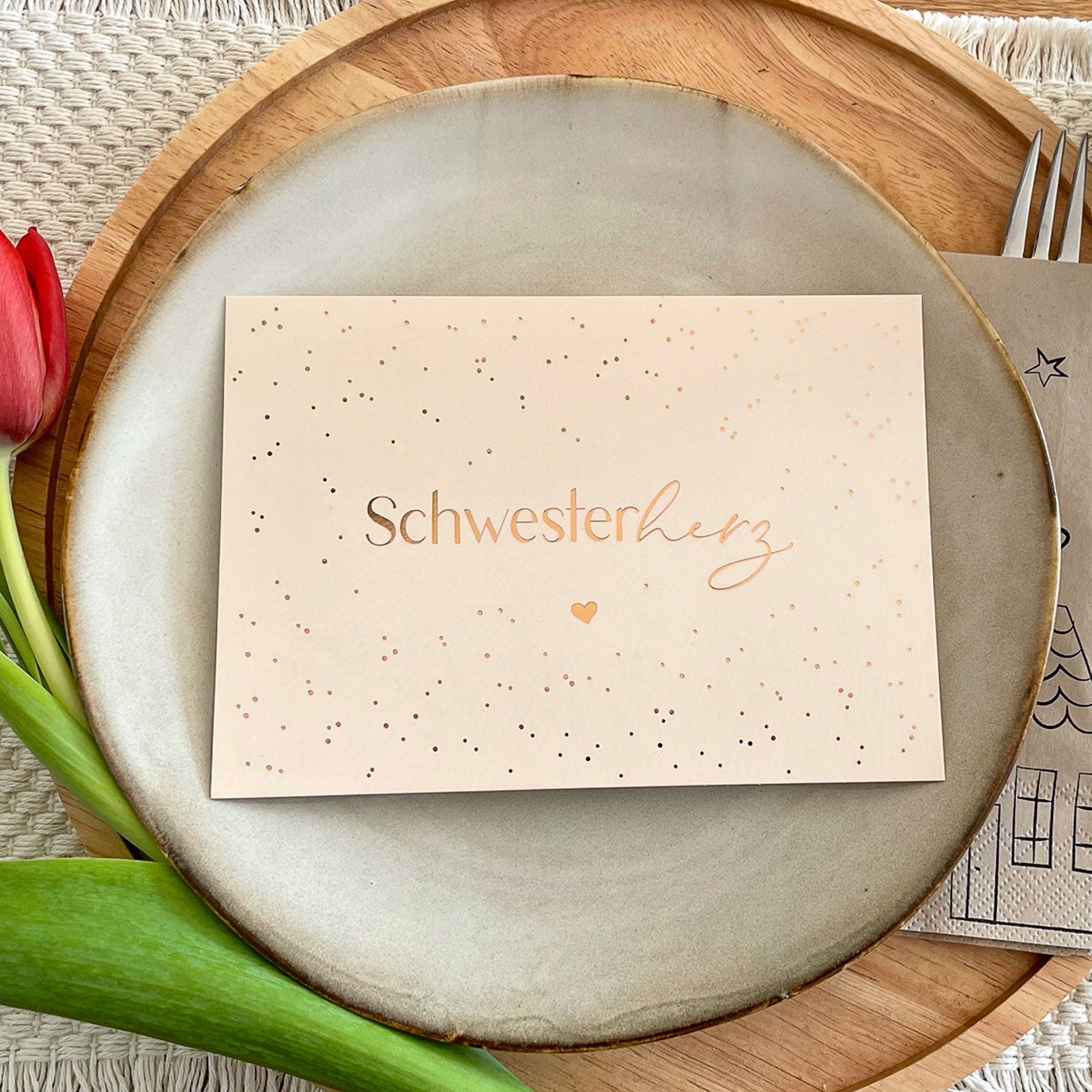 Postkarte "Schwesterherz"