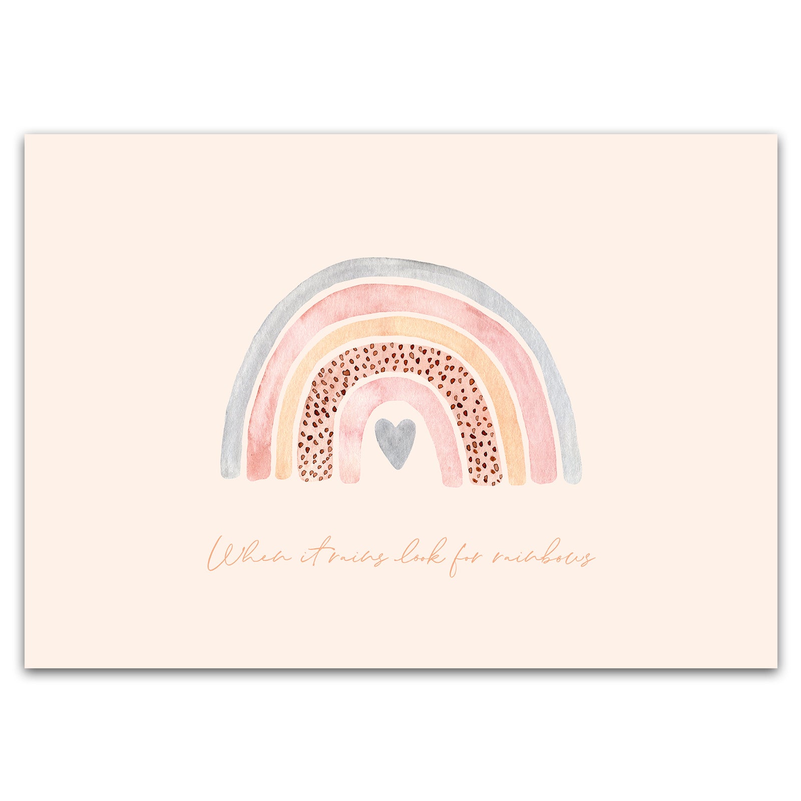 Postkarte "When it rains look for rainbows"