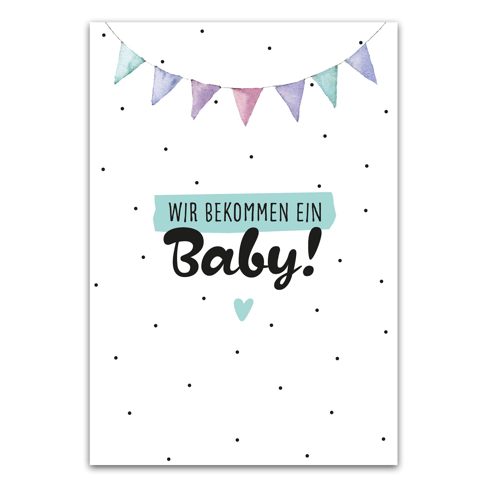 Postkarte "Wir bekommen ein Baby!"