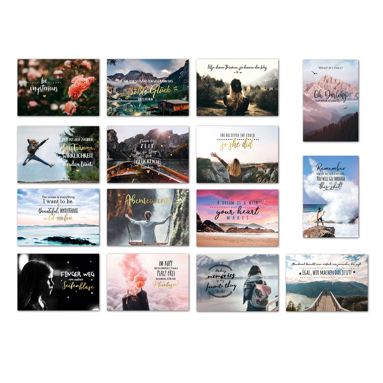 15er Postkarten Set "Abenteurerin"