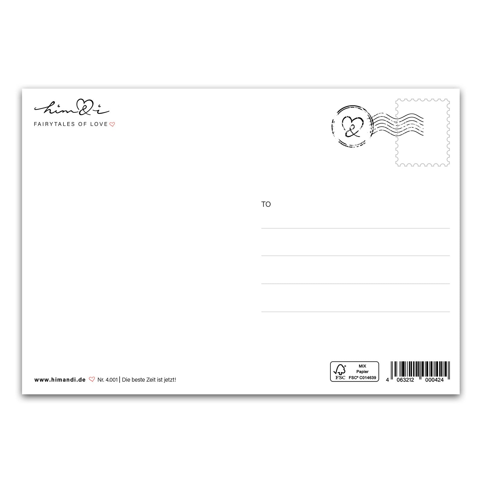 Postkarte "Unsere wahre Aufgabe ist es glücklich zu sein"