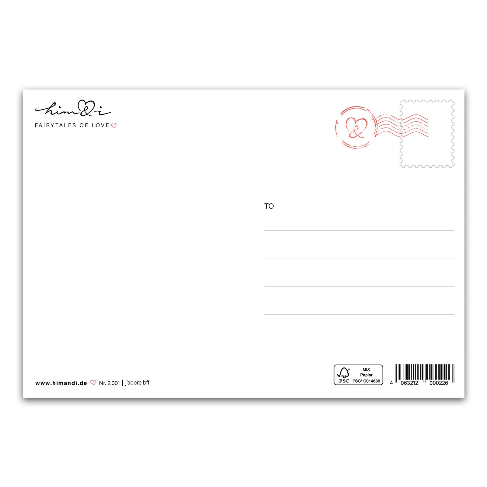 Postkarte "Freundschaft - Sie verdoppelt die Kraft. Aber teilt die Sorgen. Sie verschließt Geheimnisse. Aber öffnet die Herzen"