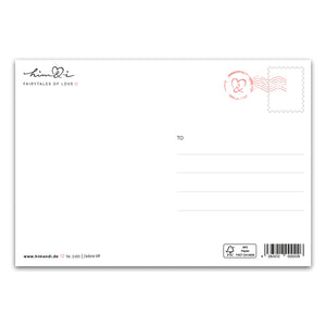 Postkarte "Für immer gemeinsam lachen, gemeinsam weinen. Für immer an deiner Seite. Für immer Deine beste Freundin!"