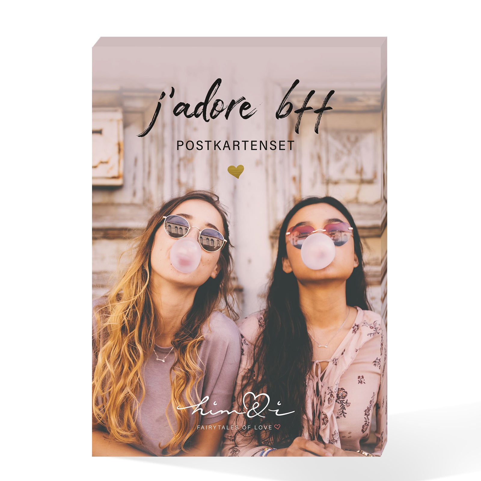 10er Postkarten Set "J'adore bff"