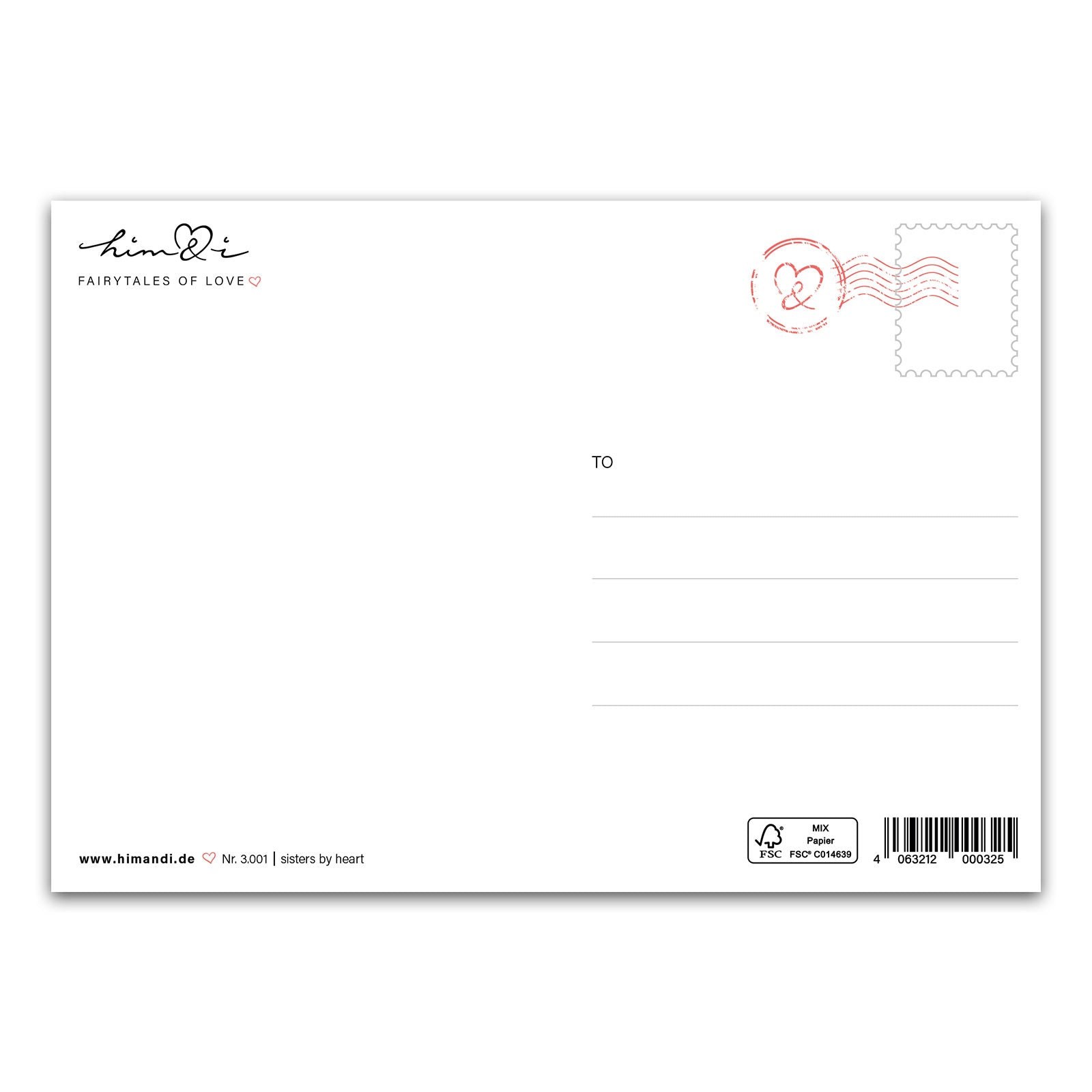 Postkarte "Sisters by heart"