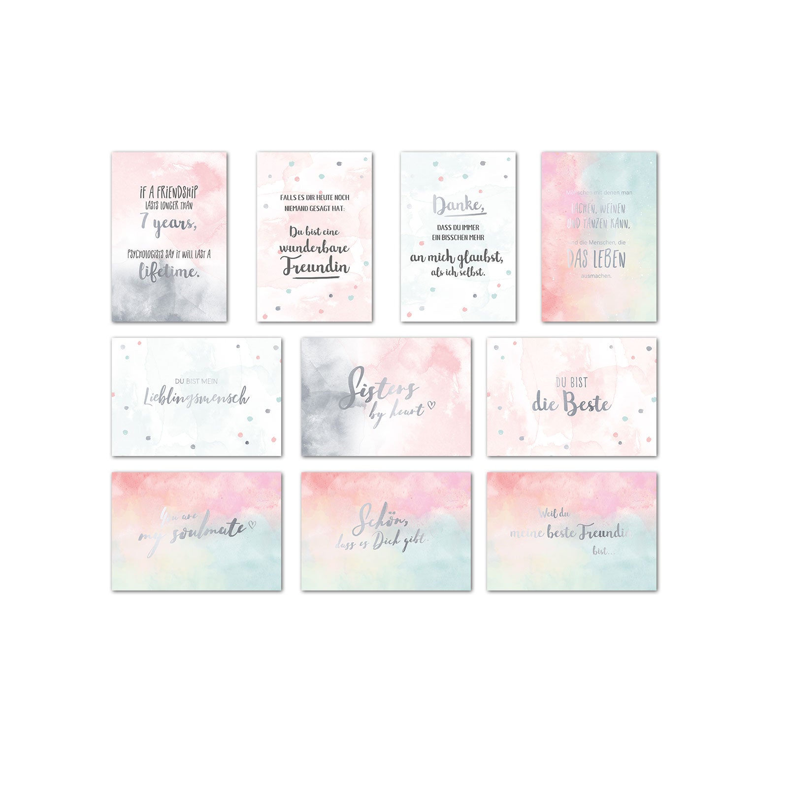 10er Postkarten Set "Sisters by heart"