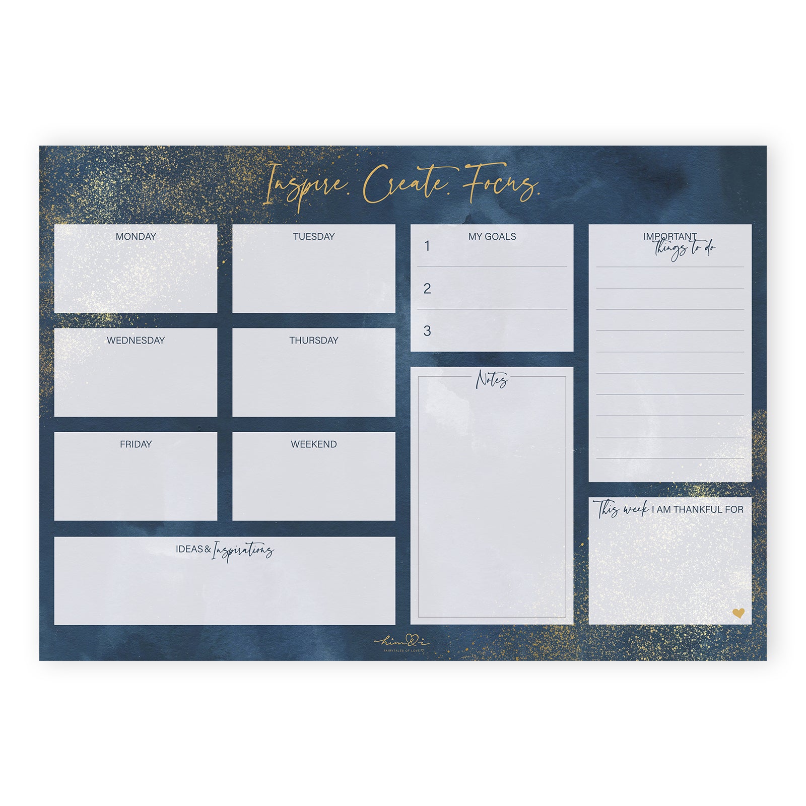 Schreibtischunterlage "Inspire. Create. Focus."