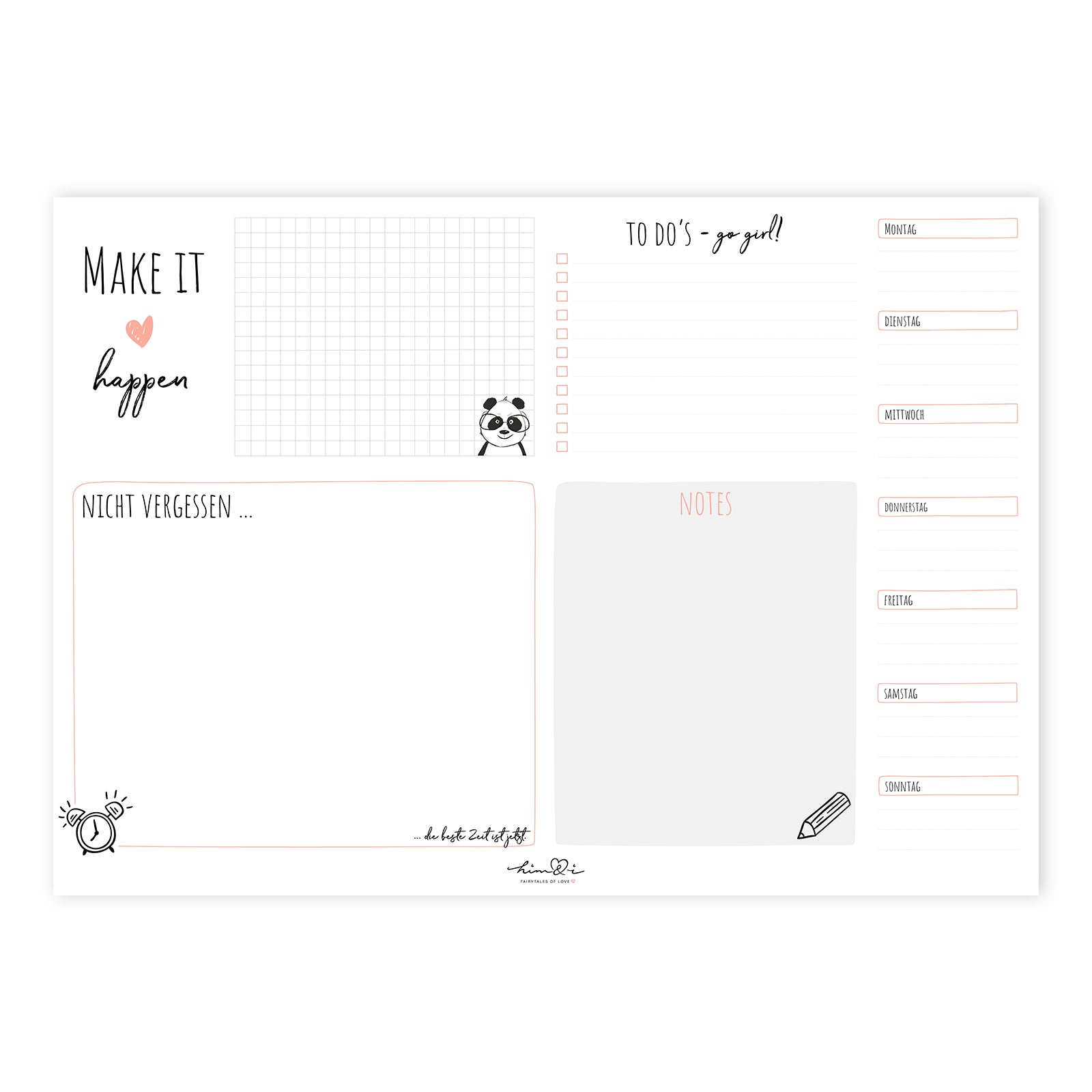 Schreibtischunterlage "make it happen"