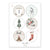 24 Adventskalender Zahlen Sticker Set für DIY Weihnachtskalender