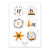Stickerbogen Set "Adventskalender" mit 24 Stickern