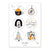 Stickerbogen Set "Adventskalender" mit 24 Stickern