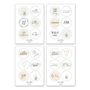 Stickerbogen Set "stay classy" mit 24 Stickern