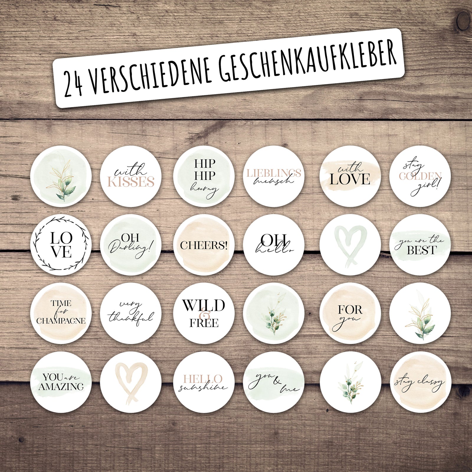 Stickerbogen Set "stay classy" mit 24 Stickern