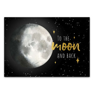 Postkarte "To the moon and back"