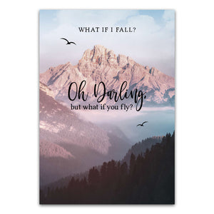 Postkarte "What if i fall? Oh darling, but what if you fly?"