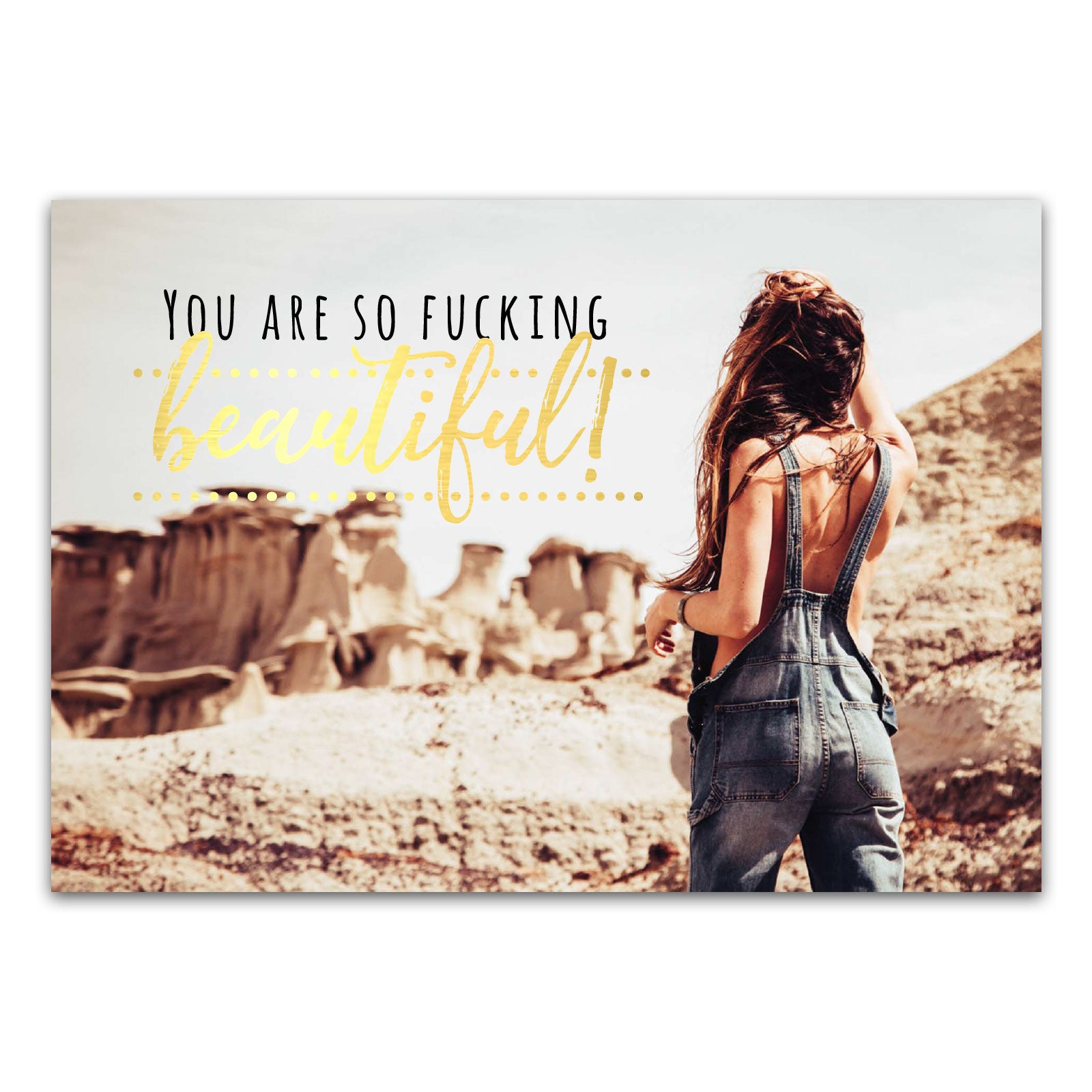 Postkarte "You are so fucking beautiful!"
